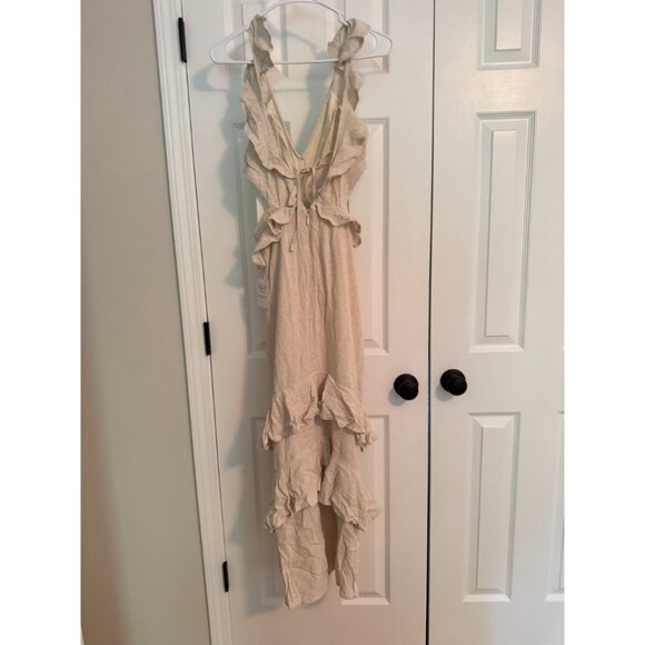 JLuxLabel Natural Sunshine Ruffle Linen Dress - Picture 6 of 9